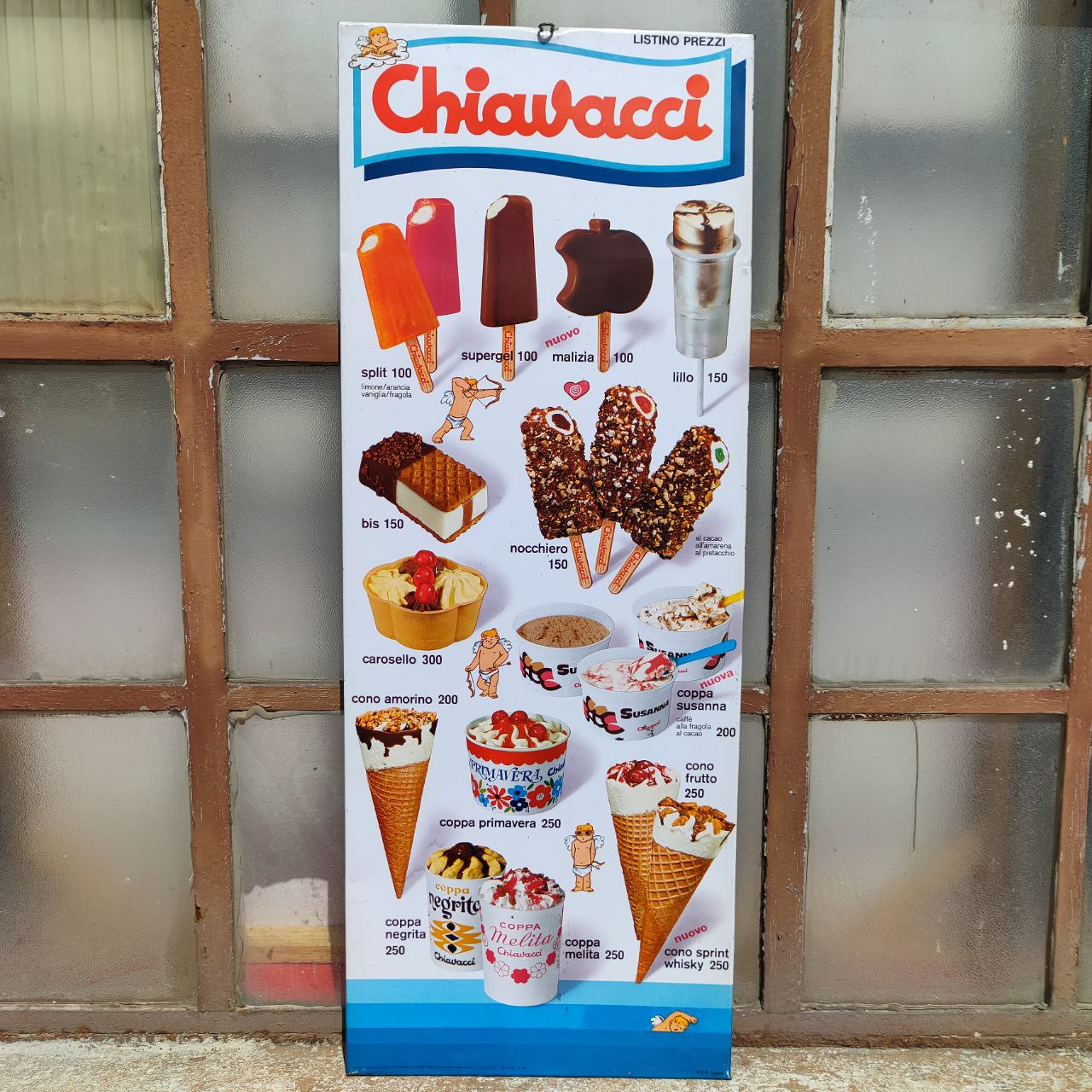 Preisliste - Chiavacci-Eiscreme | 1970er Jahre