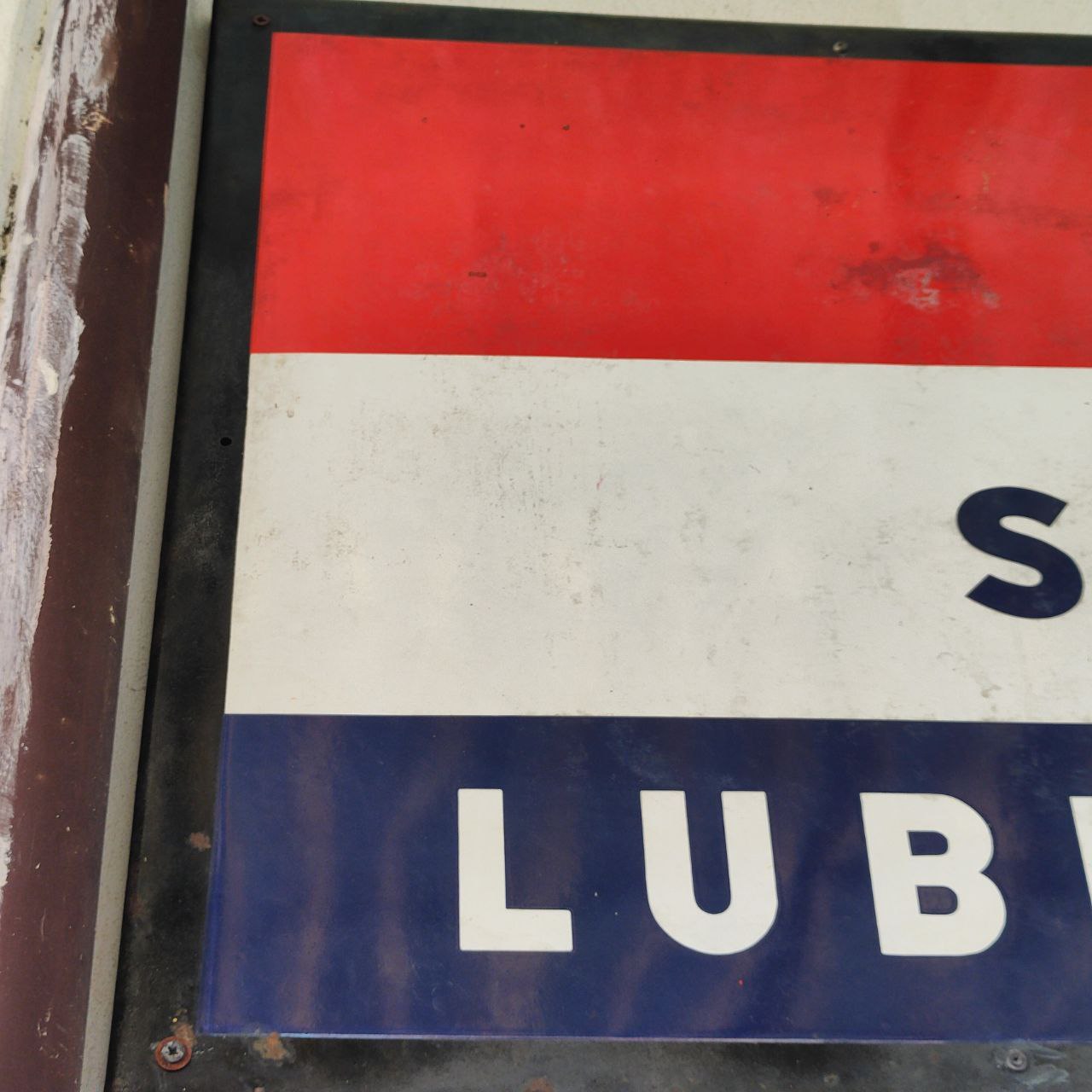 Insegna smaltata - ESSO servizio lubrificazione | Anni '60