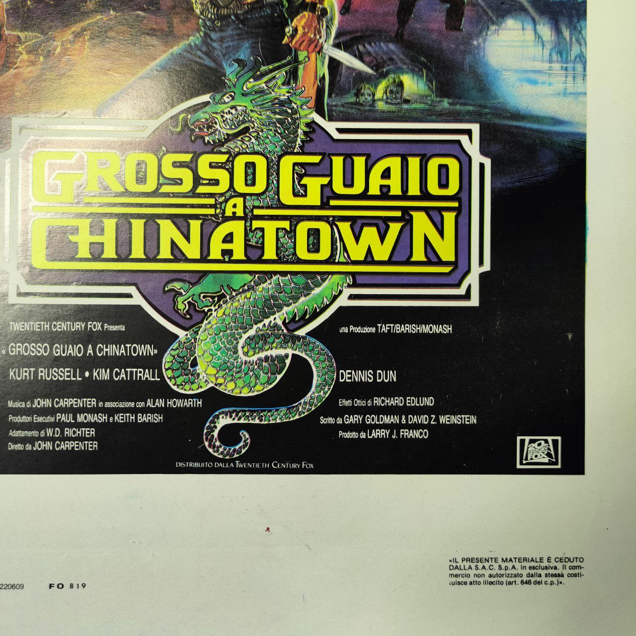Locandina - Grosso guaio a Chinatown