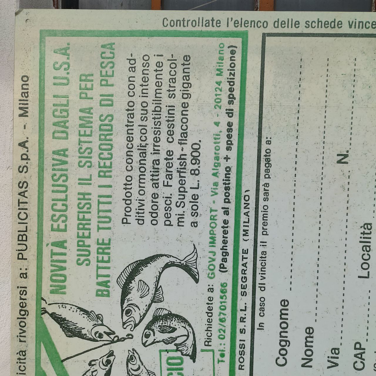 Insegna - Schedina Totocalcio