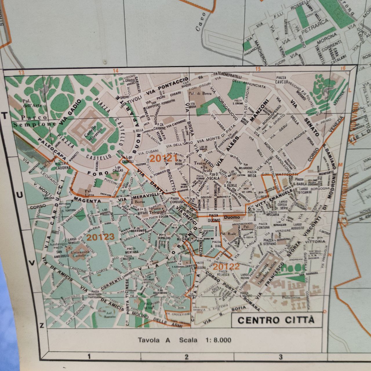 Straßenkarte - Mailand | 90er Jahre