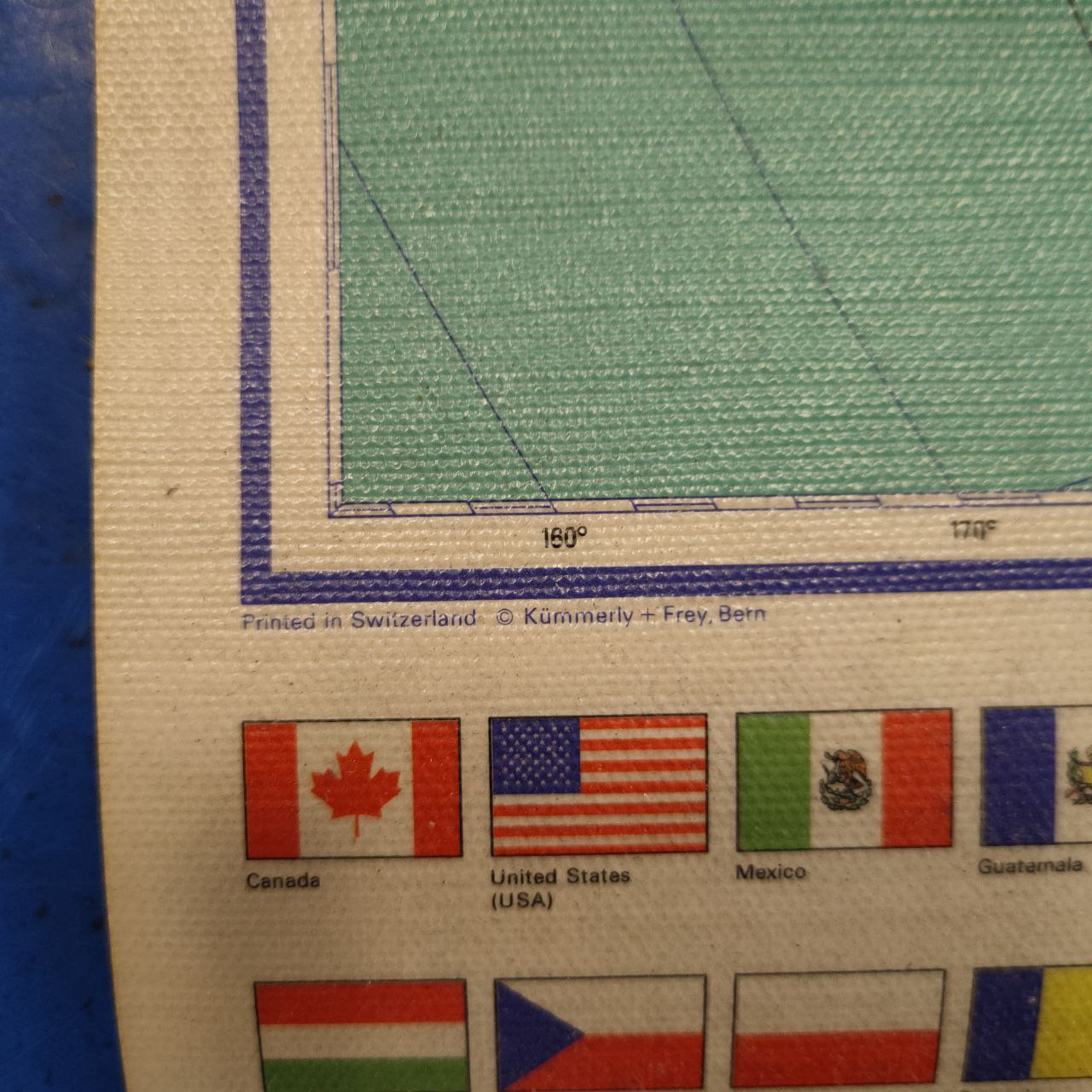 Geografische Karte - Planisphäre | 1980er Jahre