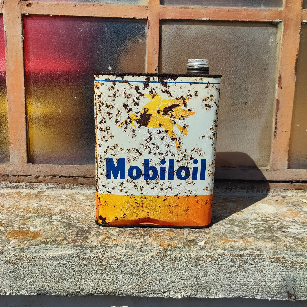 Motor Oil Can - Mobiloil | 1980s