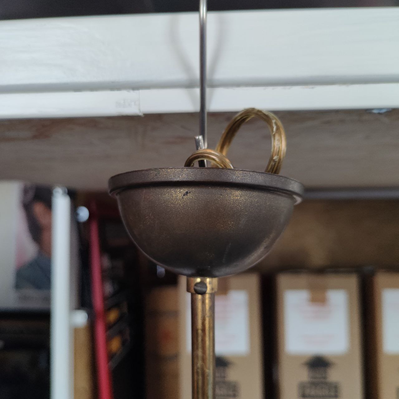 Kronleuchter aus dekoriertem Glas - Spielkarten | 1950er Jahre