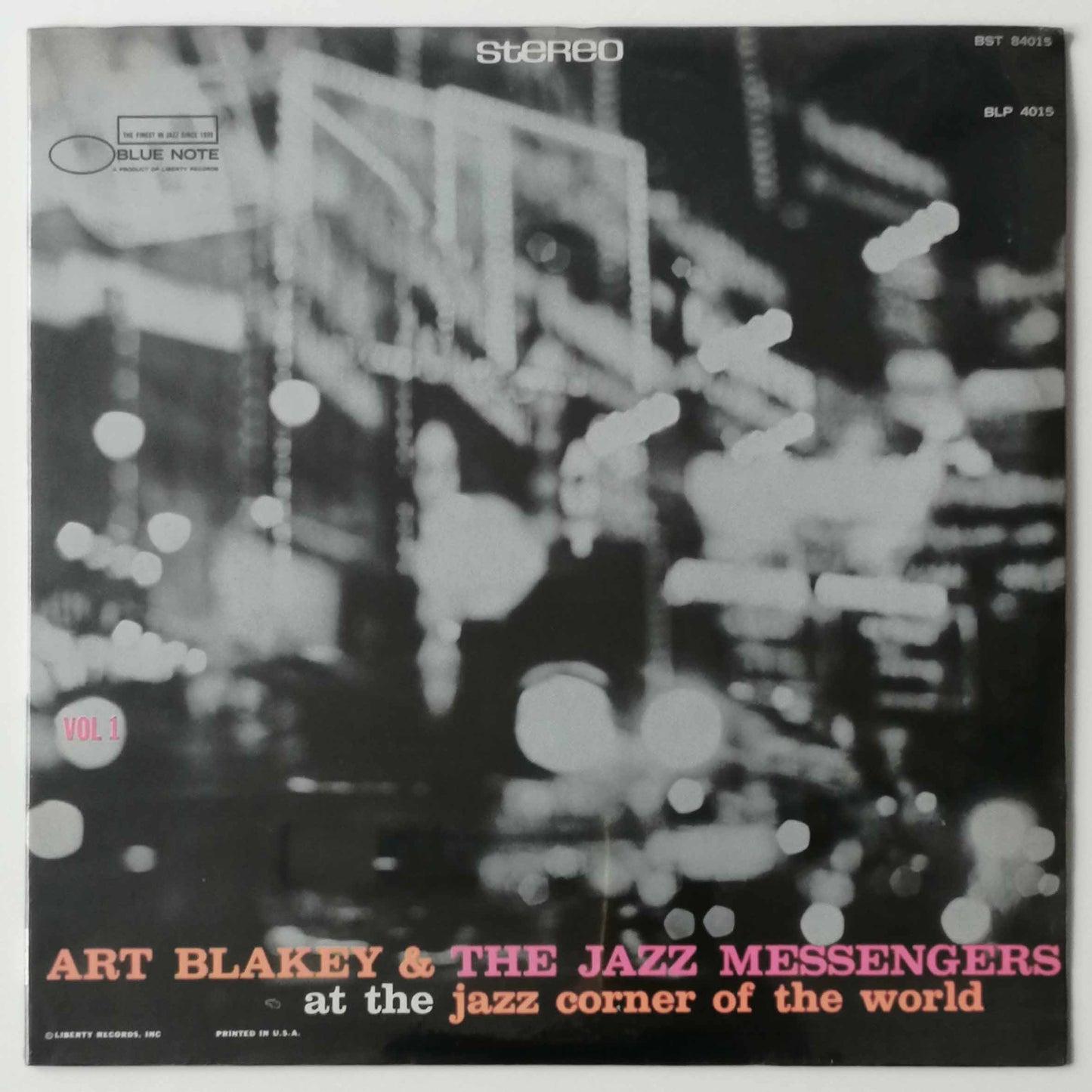 ART BLAKEY AND THE JAZZ MESSENGERS AT THE JAZZ CORNER OF THE WORLD VOL. 1 LP, Stereo album