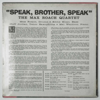 THE MAX ROACH QUARTET - “SPEAK, BROTHER, SPEAK” LP, Mono album