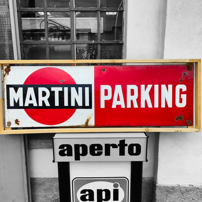 Enamelled sign - Martini Parking | 1966