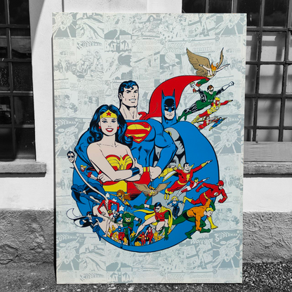 DC Comics superhero canvas