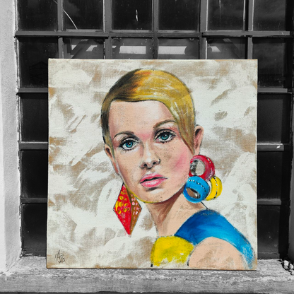 Painting on jute canvas - Twiggy Lawson - Studio AZ