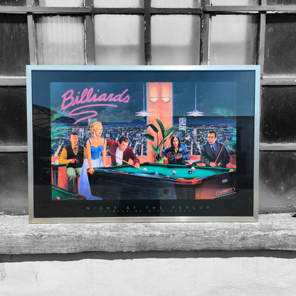 Poster originale - Billiards, Night at the Parlor