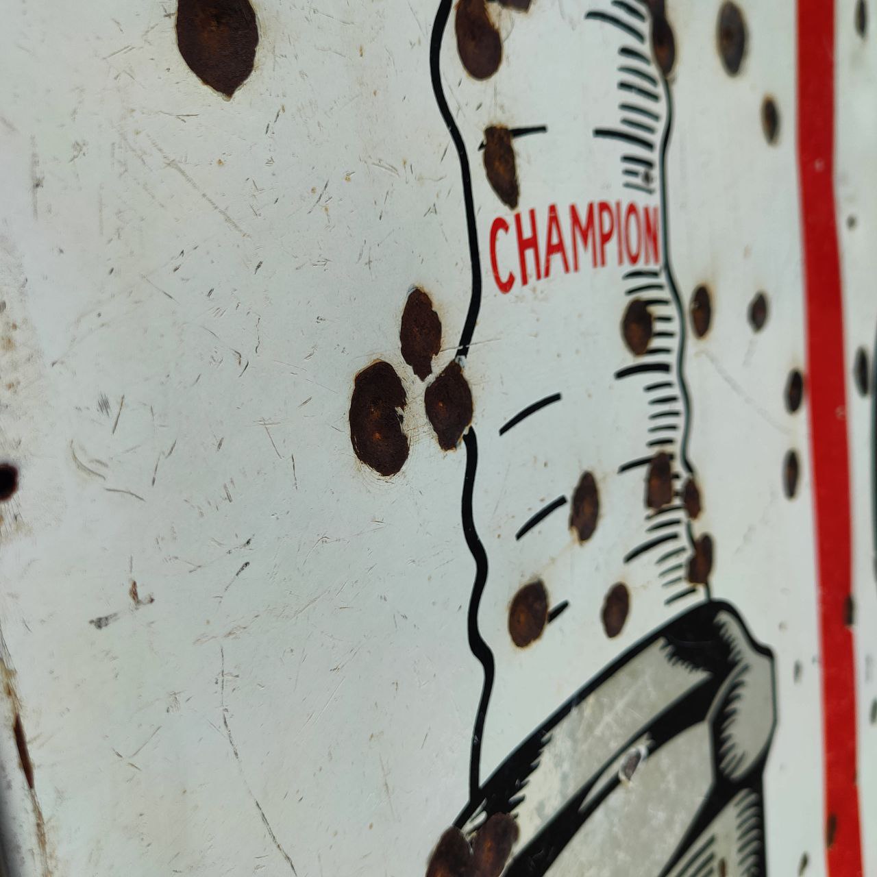 Enamelled sign - Champion | 60's