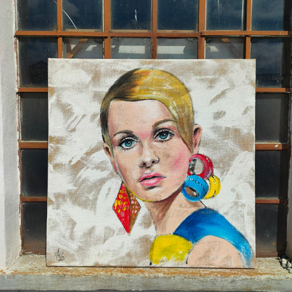 Painting on jute canvas - Twiggy Lawson - Studio AZ