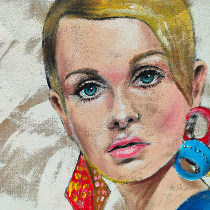 Painting on jute canvas - Twiggy Lawson - Studio AZ