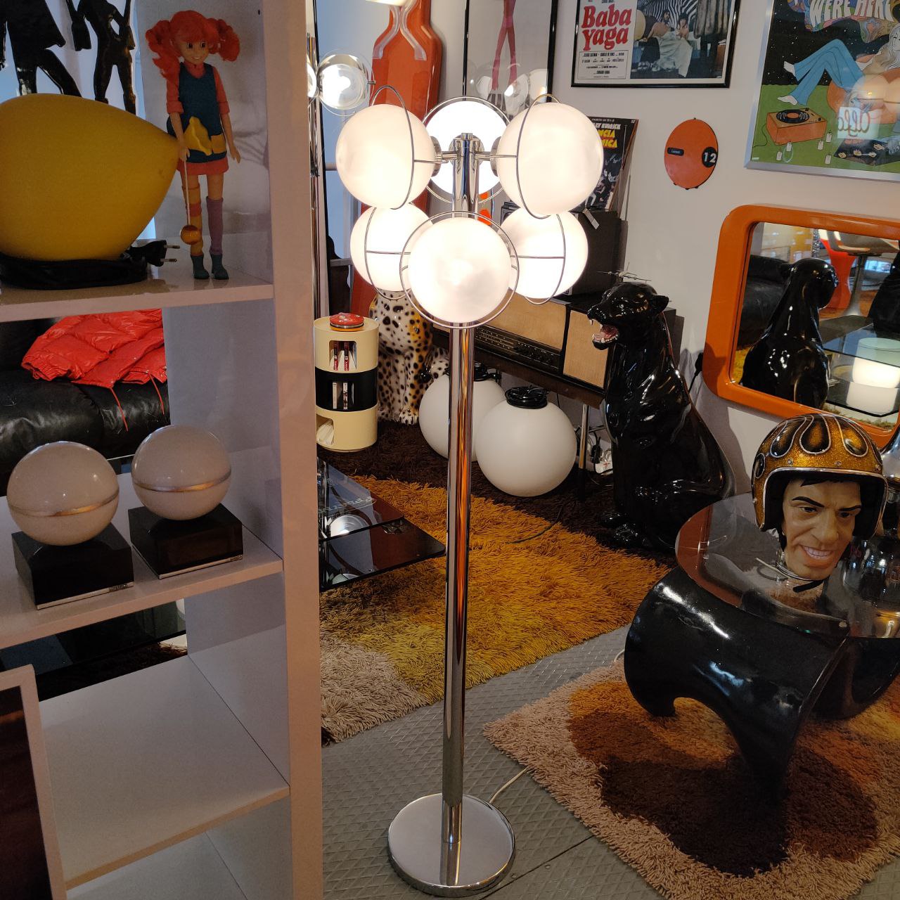 Chrome floor lamp | 70's