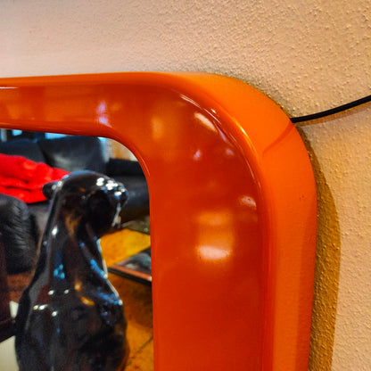 Orange Space Age Mirror | 70's