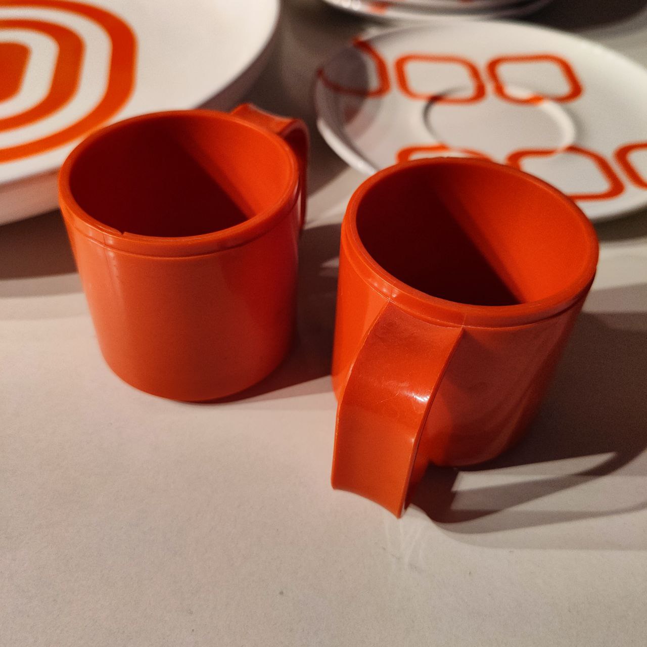 Joe Style Coffee Cups and Tray | 70's