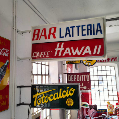 Insegna luminosa - Bar Latteria - Caffè Hawaii | Anni '70