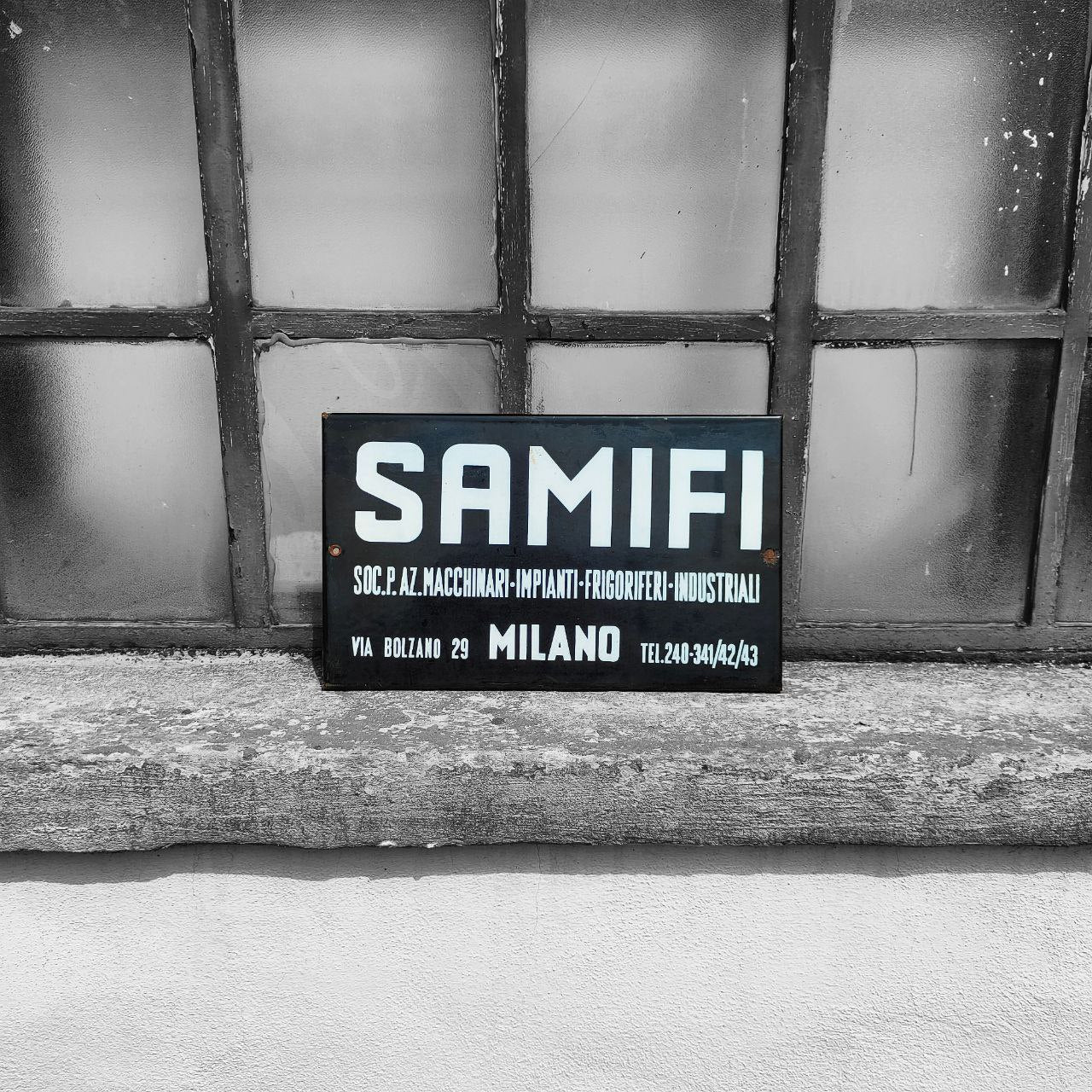 Insegna smaltata - SAMIFI Milano | Anni '60