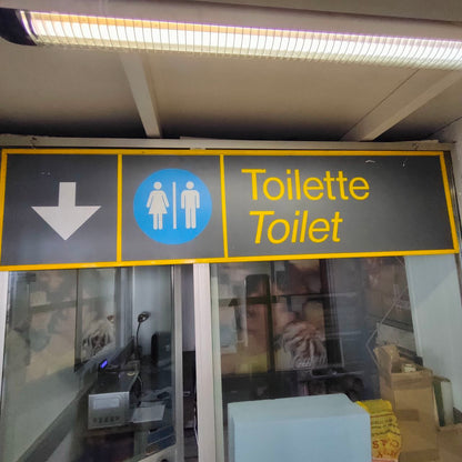 Insegna - Toilette/Toilet aeroporto | Anni '80