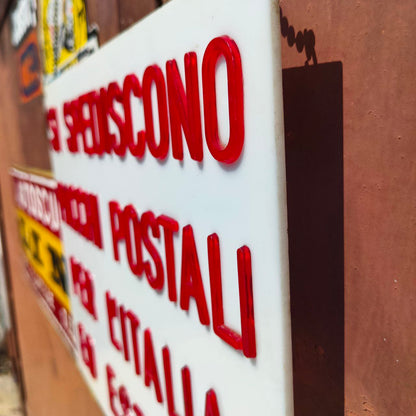 Insegna - Ufficio Postale, spedizione pacchi | Anni '60