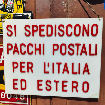 Insegna - Ufficio Postale, spedizione pacchi | Anni '60