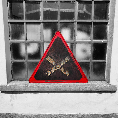 Insegna - Passaggio a livello, croce di Sant'Andrea | Anni '60