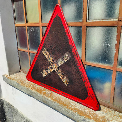 Insegna - Passaggio a livello, croce di Sant'Andrea | Anni '60