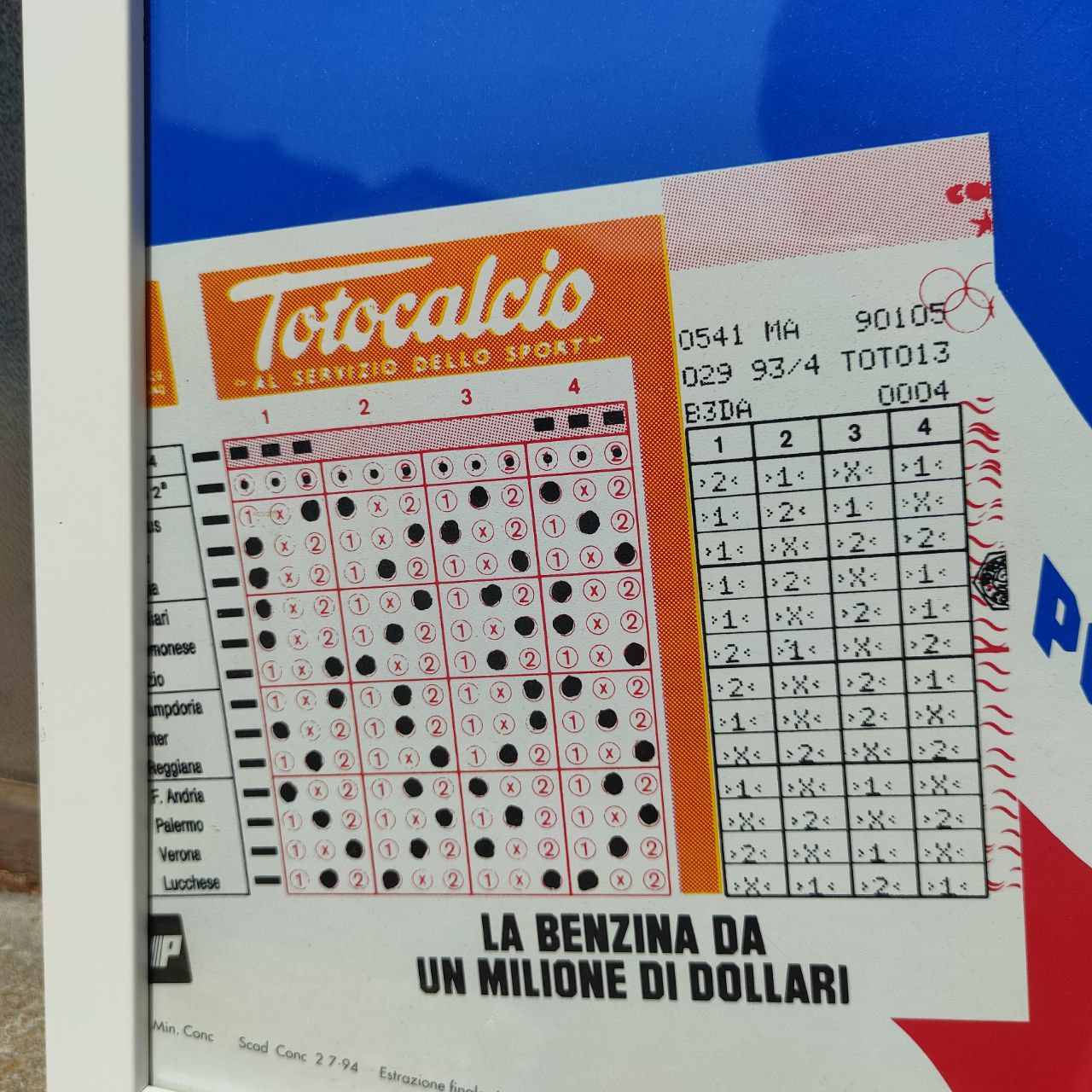 Schild - IP Totocalcio Contest USA World Cup '94