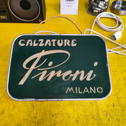 Insegna luminosa - Calzature Pironi Milano | Anni '50