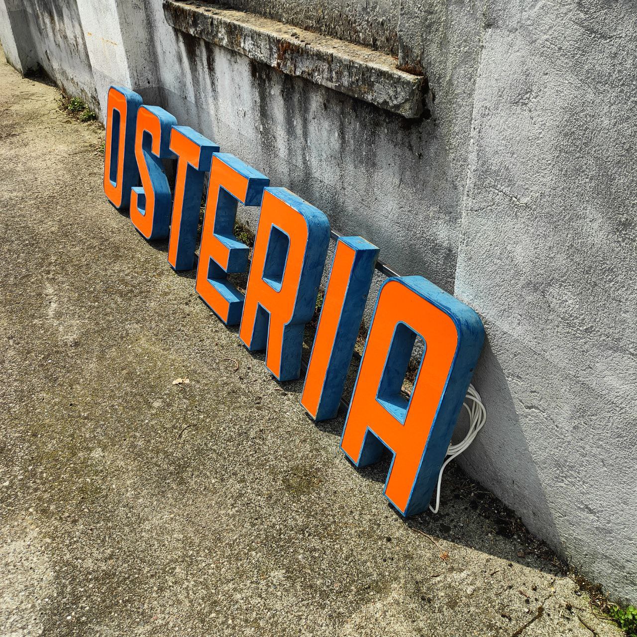 Insegna luminosa - Osteria | Anni '70