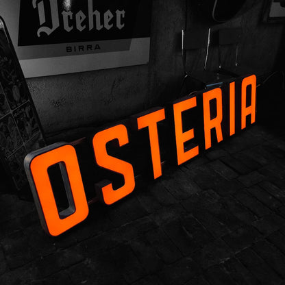 Insegna luminosa - Osteria | Anni '70