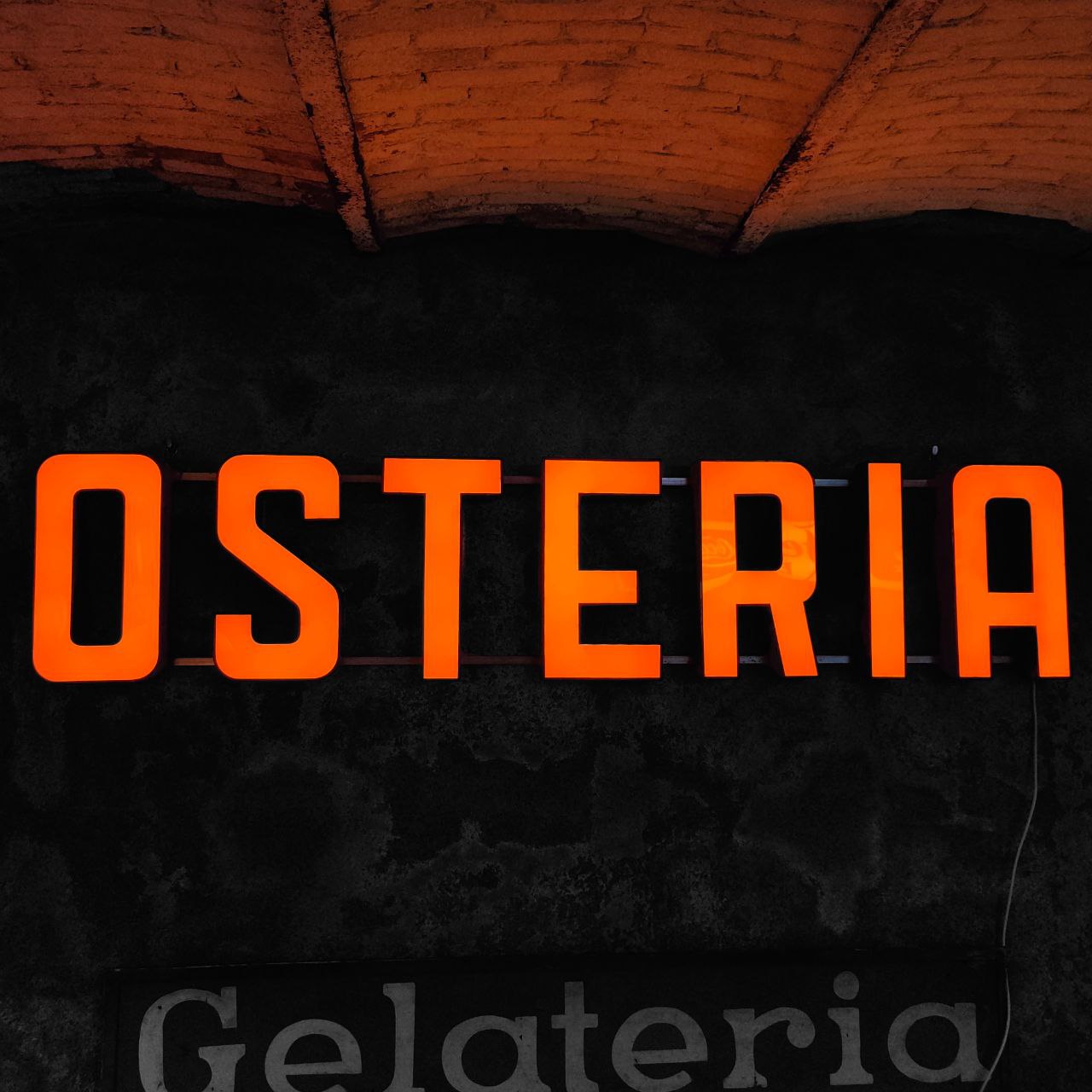 Insegna luminosa - Osteria | Anni '70