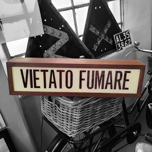 Insegna luminosa - Vietato Fumare | Anni '70