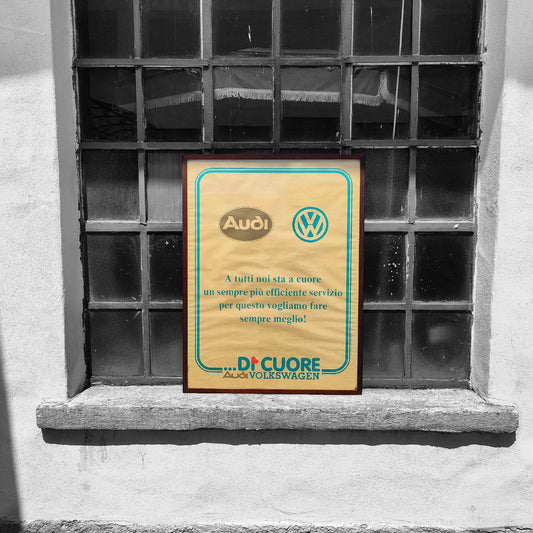 Manifesto pubblicitario - Audì Volkswgen | Anni '80