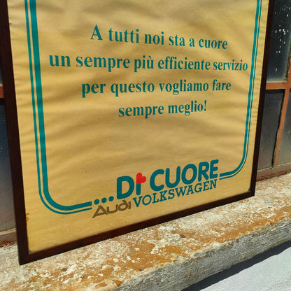 Werbeplakat - Audi Volkswagen | 1980er Jahre