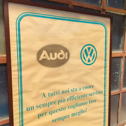 Werbeplakat - Audi Volkswagen | 1980er Jahre