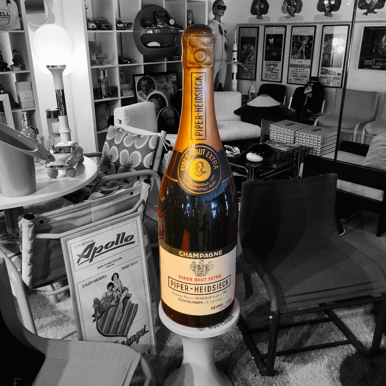 Ausstellungsflasche - Champagner Piper Heidsieck | 70er Jahre