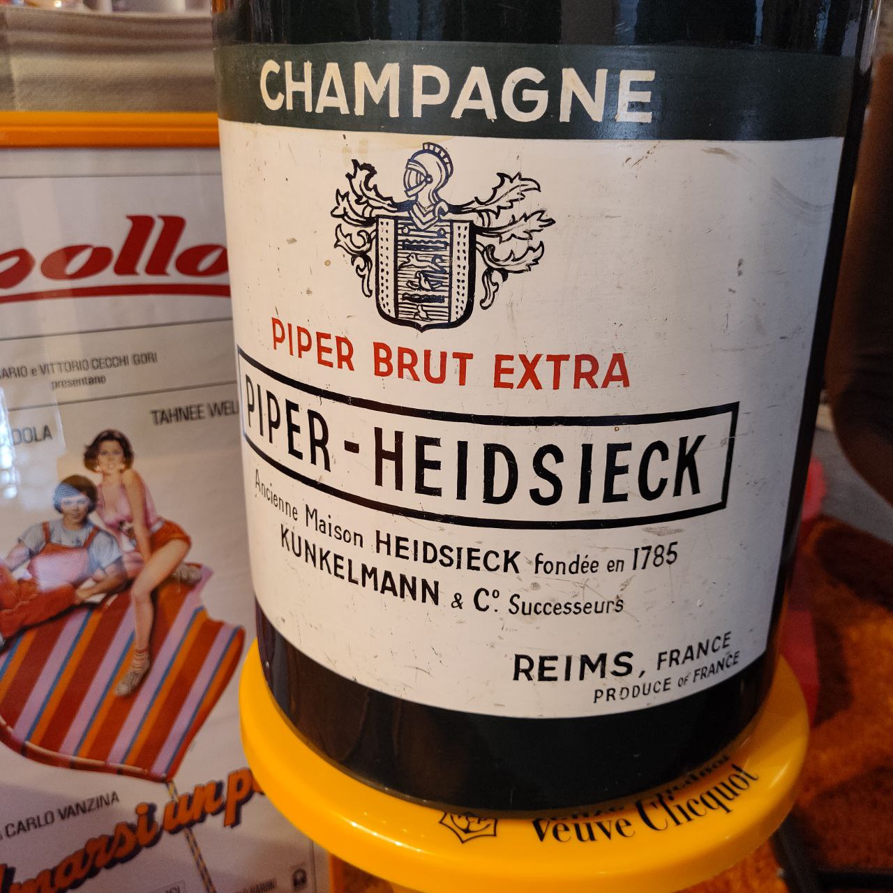 Ausstellungsflasche - Champagner Piper Heidsieck | 70er Jahre