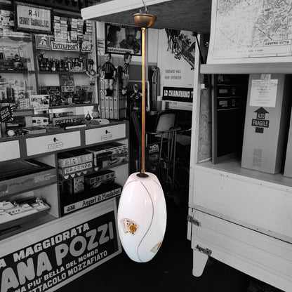 Decorated Glass Chandelier - Playing Cards | 1950s
