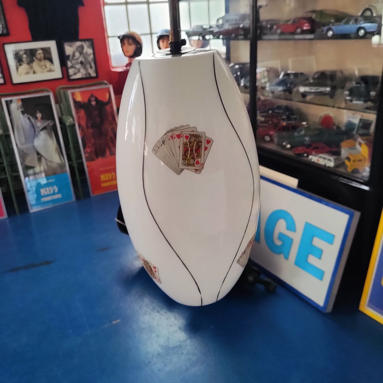 Decorated Glass Chandelier - Playing Cards | 1950s