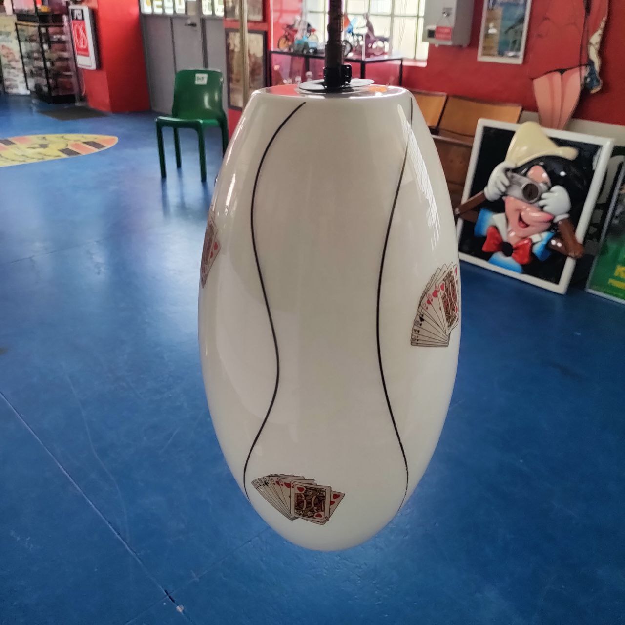 Decorated Glass Chandelier - Playing Cards | 1950s