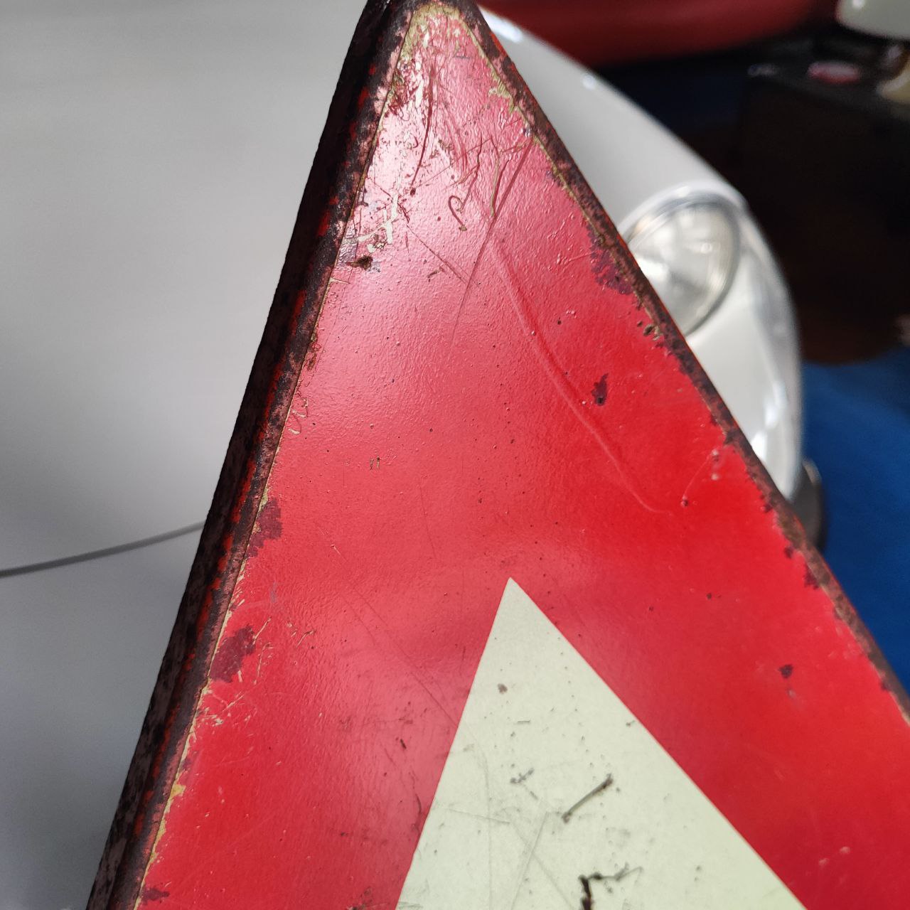 ANAS road sign - slippery road | 1960s