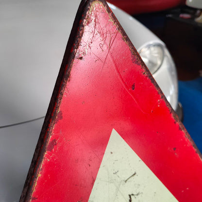 ANAS road sign - slippery road | 1960s