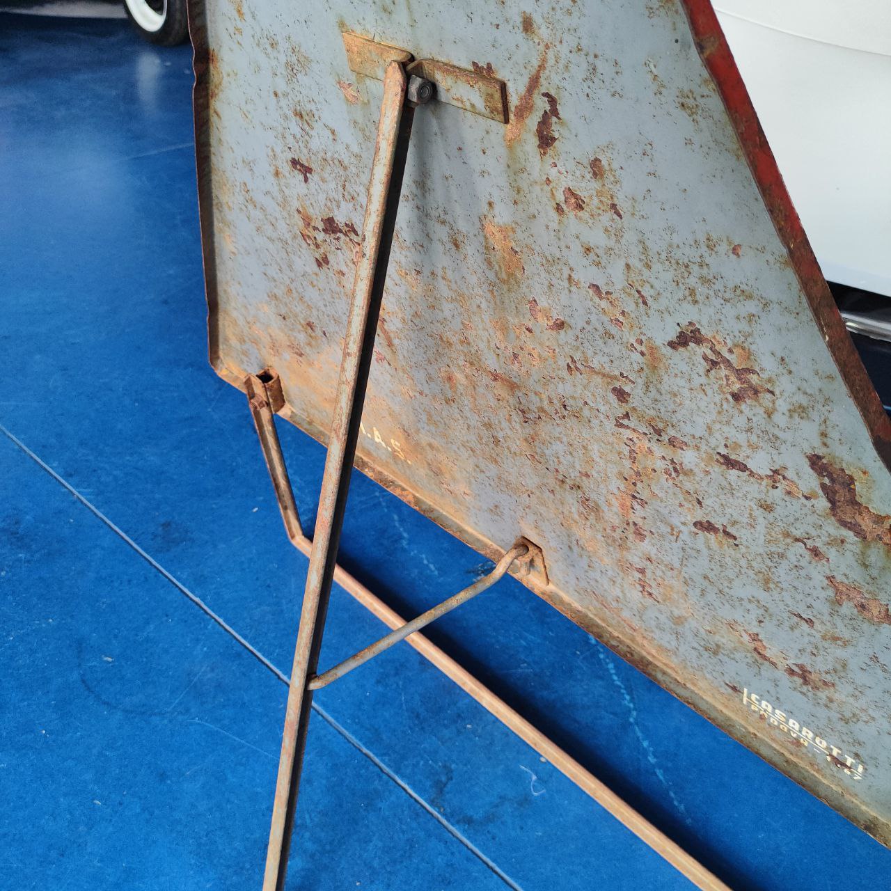 ANAS road sign - slippery road | 1960s