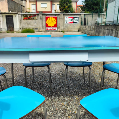 Tisch und Stühle aus Resopal | 1970er Jahre