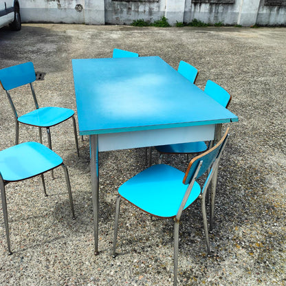 Tisch und Stühle aus Resopal | 1970er Jahre