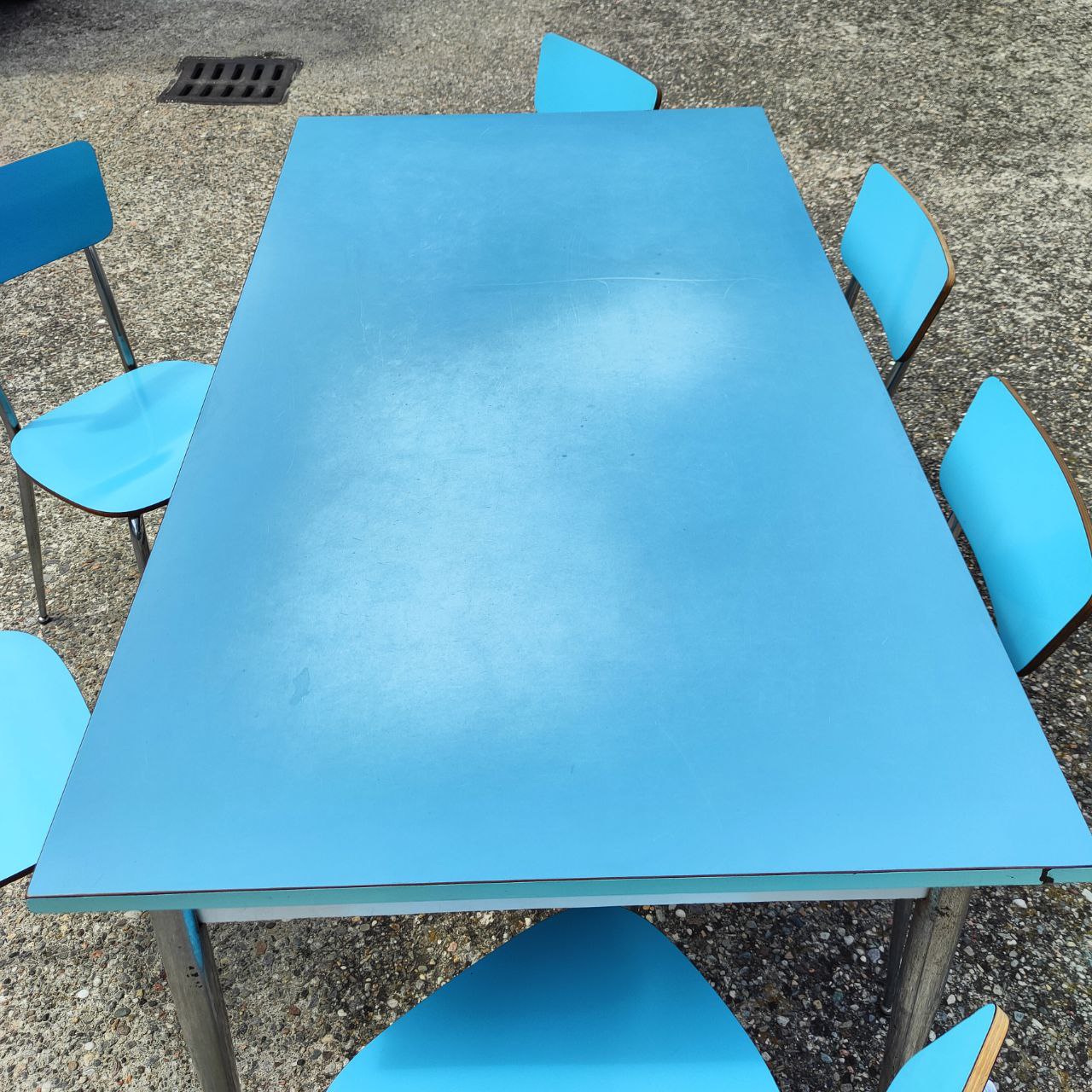 Tisch und Stühle aus Resopal | 1970er Jahre