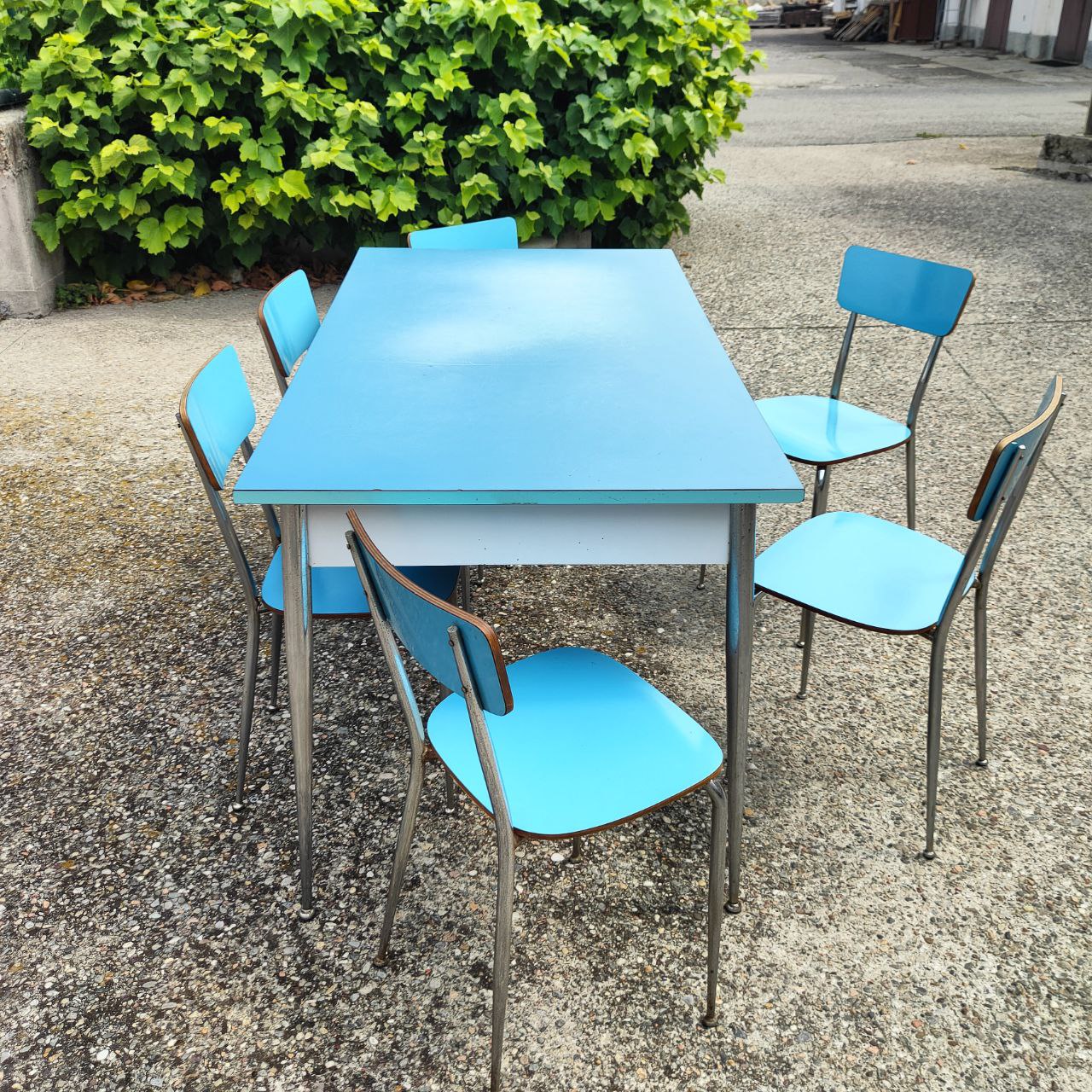 Tisch und Stühle aus Resopal | 1970er Jahre