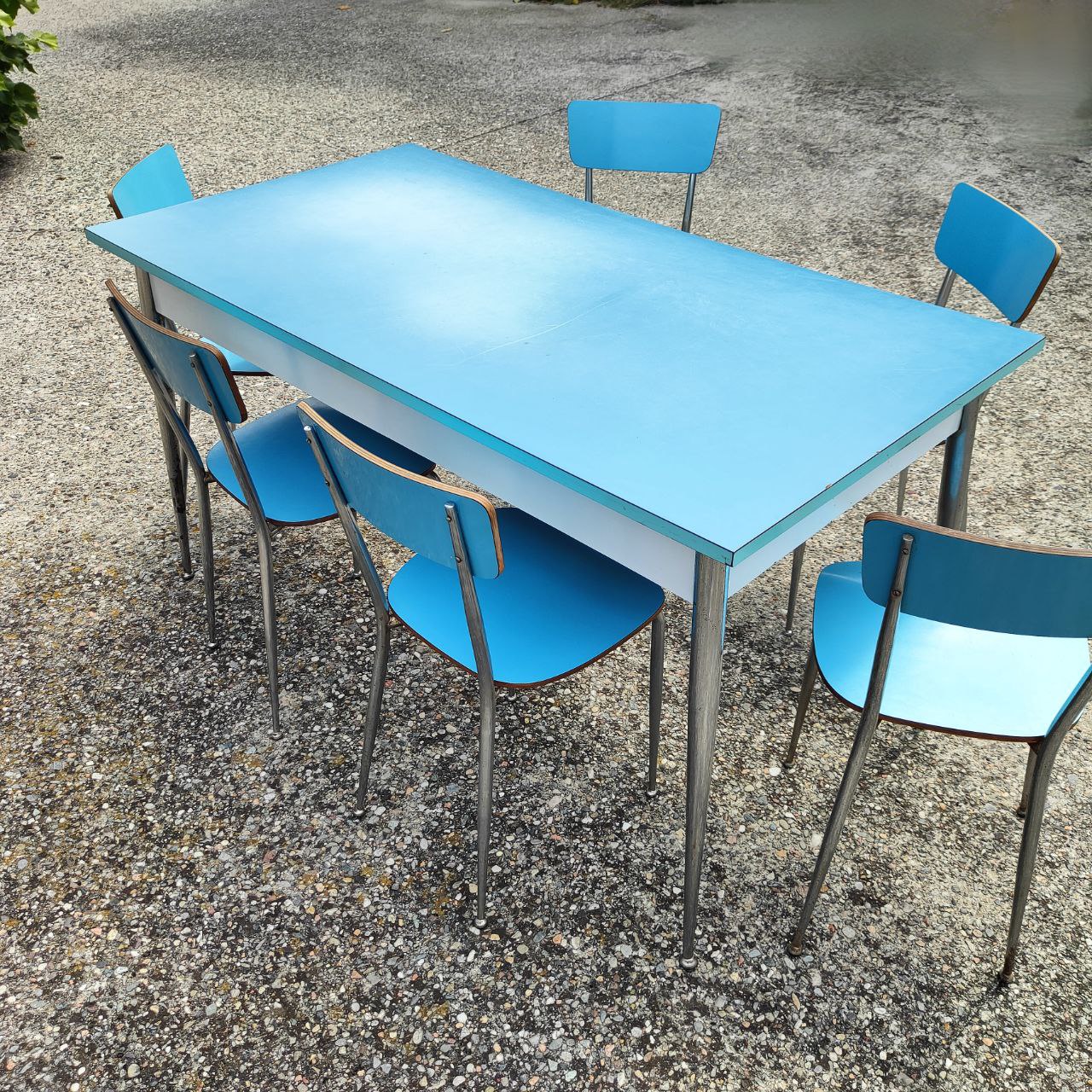 Tisch und Stühle aus Resopal | 1970er Jahre