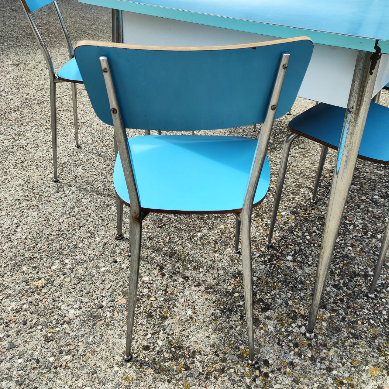 Tisch und Stühle aus Resopal | 1970er Jahre